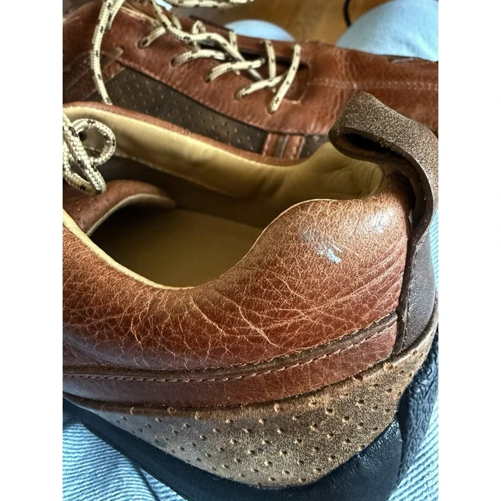 H.S. TRASK Shoes Mens 8.5 M Brown Leather Guide Lace Up Comfort H7002-218 Casual